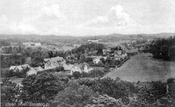 JÃ¤mshÃ¶g frÃ¥n kyrkans torn. Foto: OlofstrÃ¶ms kommuns bildarkiv.