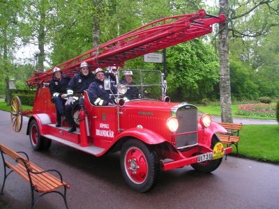 Brandbil Volvo 1932, liknande den som fanns i Torhamn.




